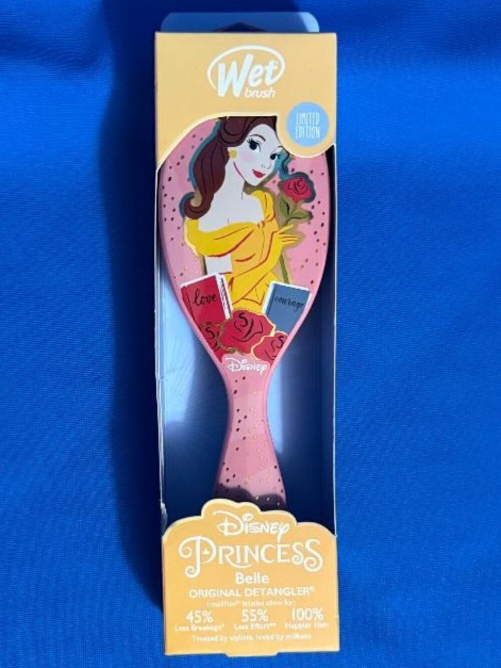 NEW & LIMITED EDITION ULTIMATE PRINCESS BELLE WET BRUSH ORIGINAL DETANGLER BRUSH